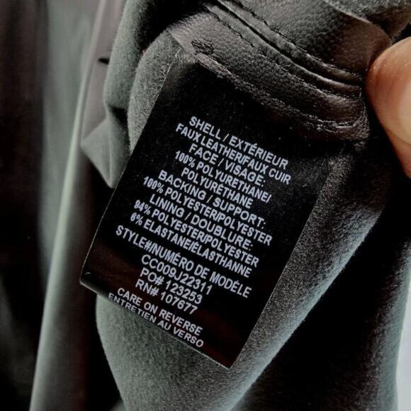 Alice + Olivia Skirt Womens 8 Medium Black Faux Vegan Leather Asymmetric Wrap - Picture 9 of 11